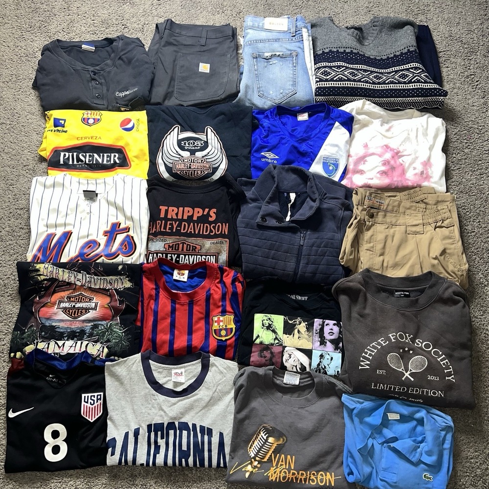 Vintage 90's Y2K Wholesale Clothing Lot -20 Piece Bundle | Shirts, Jackets, Mix - Picture 1 of 8